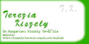 terezia kiszely business card